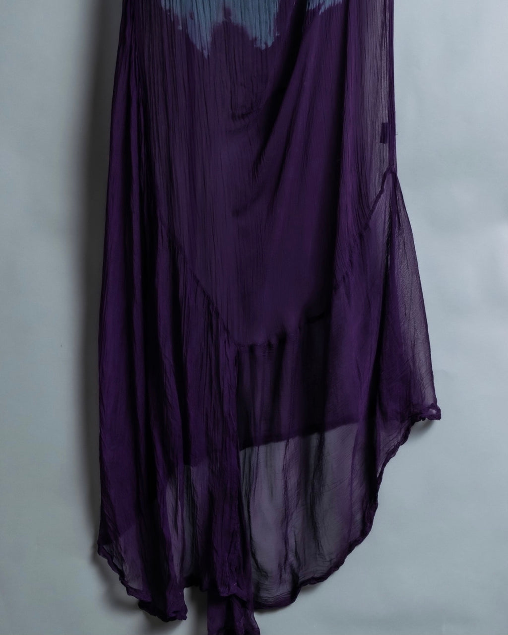 "KUNITOMO" sheer beautiful blue dyed dress