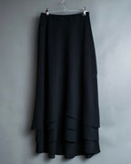 black layered skirt
