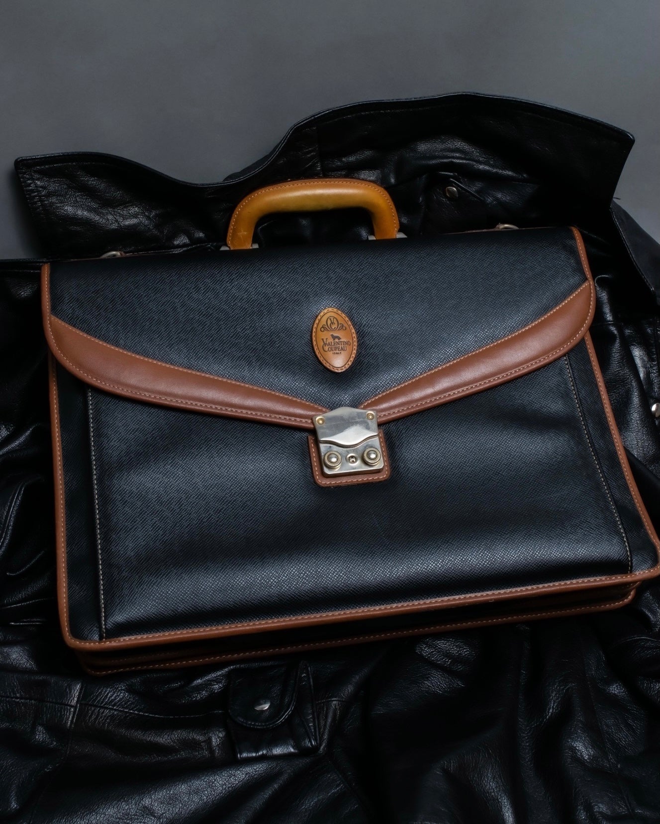 "VALENTINO COUPEAU" Italian Leather Bag