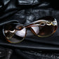 Vintage Crossed Crystal Sunglasses