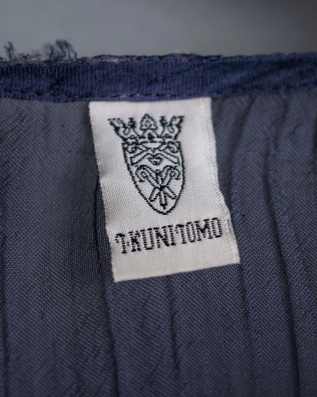 "KUNITOMO" sheer beautiful blue dyed dress
