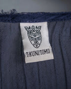 "KUNITOMO" sheer beautiful blue dyed dress
