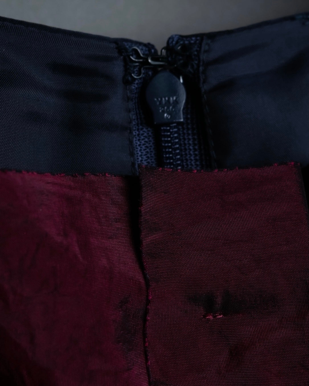 "LANVIN" black red pleated dress