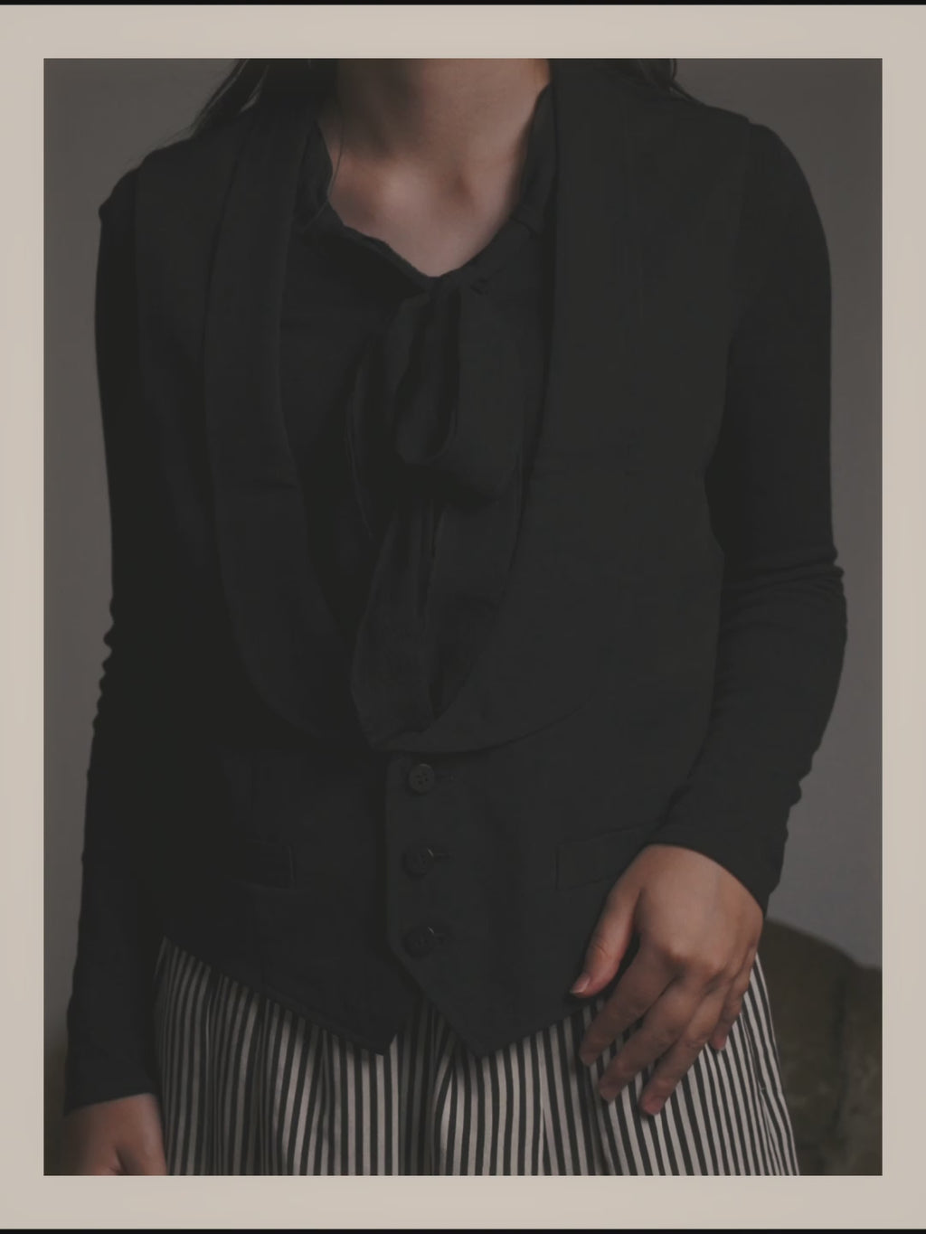–SPECIAL– "tricot COMME des GARÇONS" 80's Tailored shawl-collar gilet