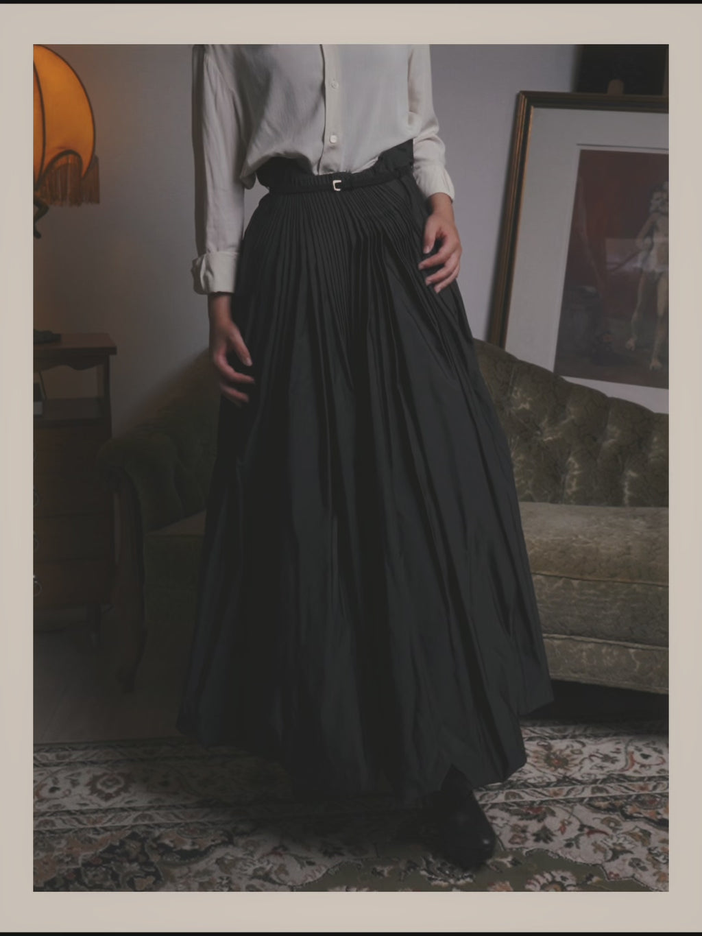 –SPECIAL– GIANFRANCO FERRE 00's Dramatic pleated maxi skirt