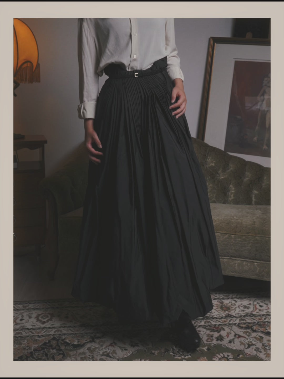–SPECIAL– GIANFRANCO FERRE 00's Dramatic pleated maxi skirt