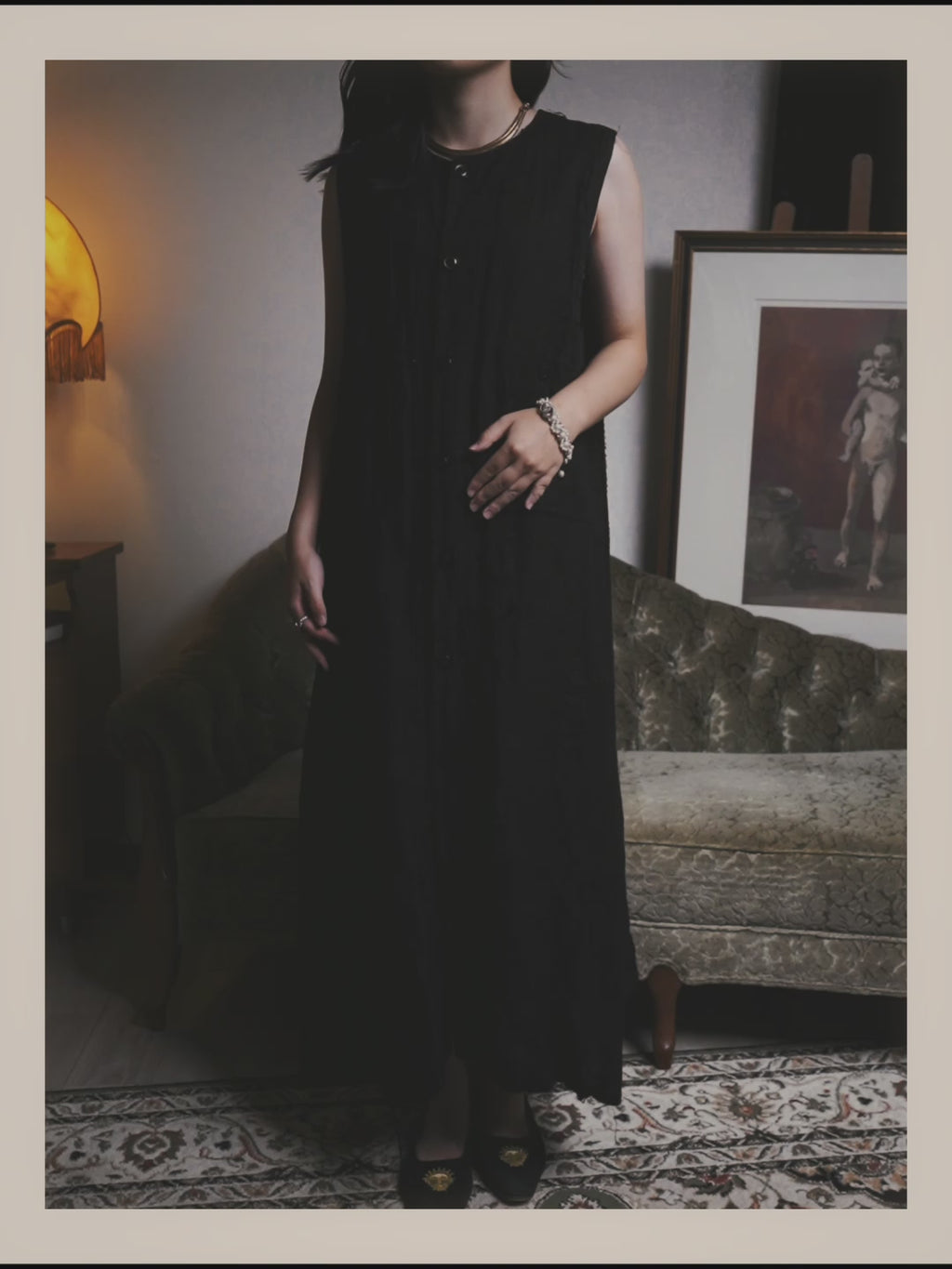 -SPECIAL- "Y's" 21SS Textured sleeveless long vest