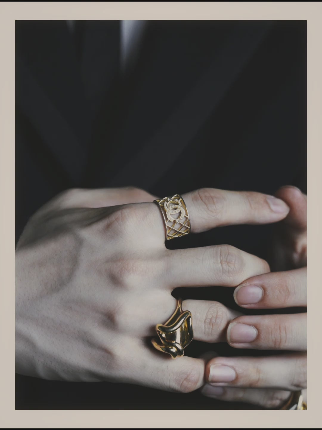 -SPECIAL- “CHANEL“ 2021 AW Pearl quilted CC ring