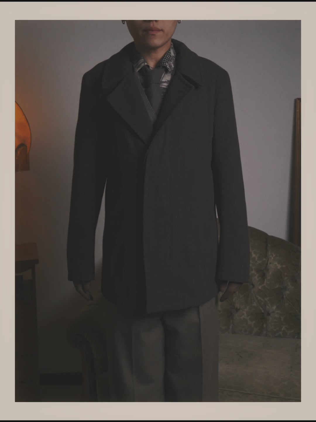 -SPECIAL- “Maison Martin Margiela” 2011-2014 Short wool blend chesterfield coat