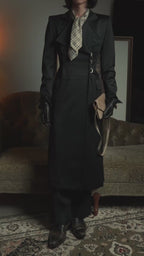 -SPECIAL- "YVES SAINT LAURENT rive gauche" 03 year Tom Ford period corset design long coat