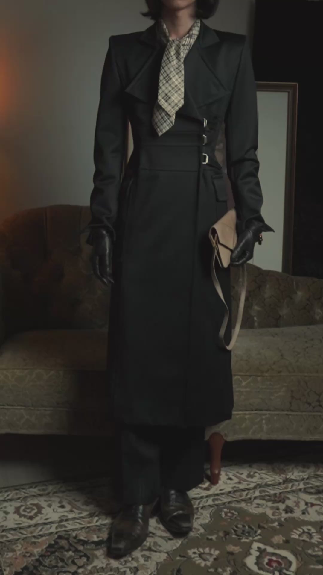 -SPECIAL- "YVES SAINT LAURENT rive gauche" 03 year Tom Ford period corset design long coat