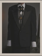 -SPECIAL- “Christian Dior MONSIEUR” 80’s-90’s satin peak-lapel tuxedo jacket
