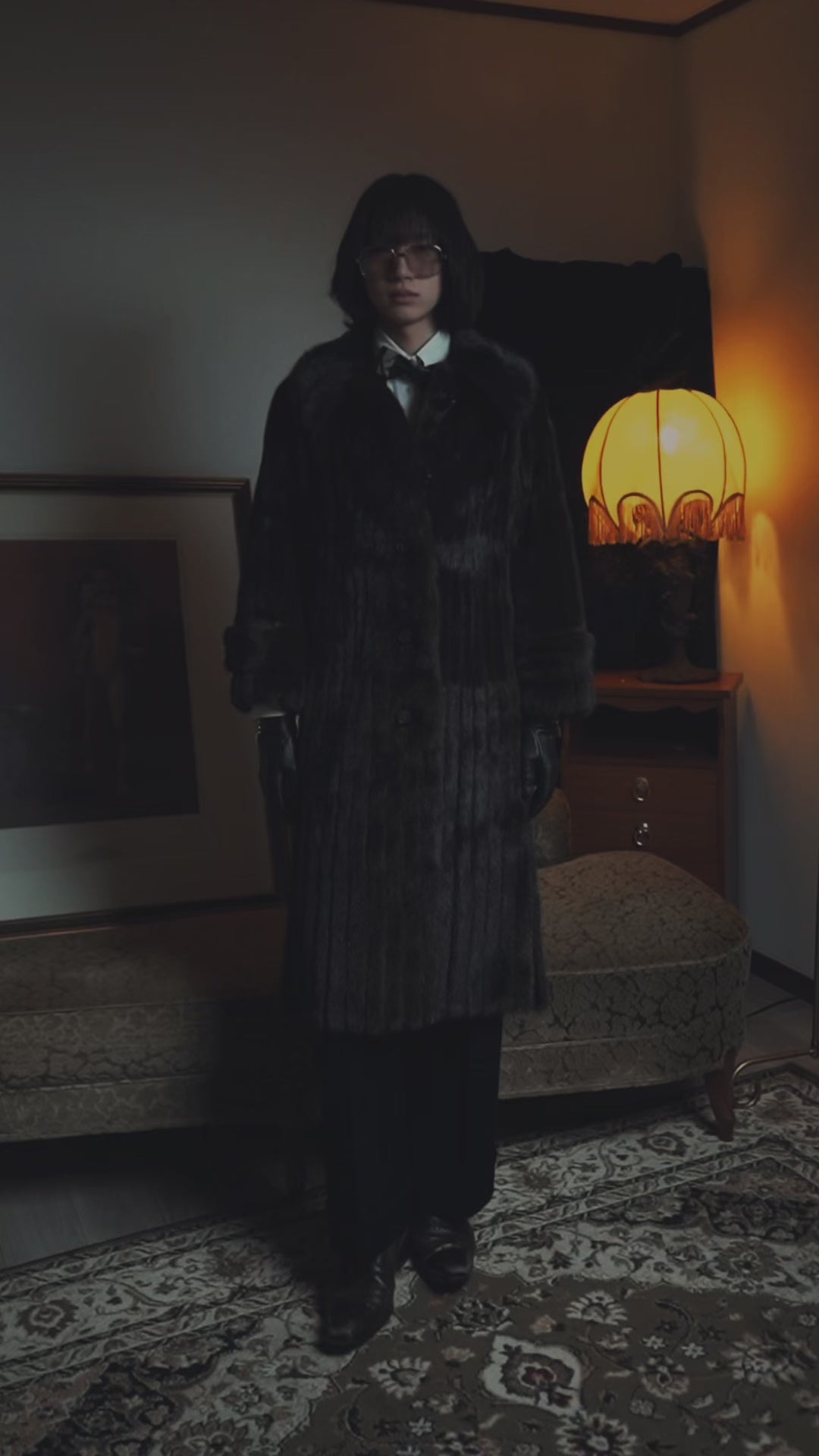 -SPECIAL- "Christian Dior Boutique Paris" 70's-80's Panel work design 100% mink fur coat