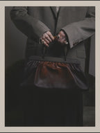 -SPECIAL- "GUCCI" 90's-00's Gathered leather top handle handbag