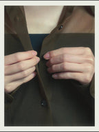 -SPECIAL- “Dries Van Noten” 20’s Sheer brown tailored long sleeve shirt