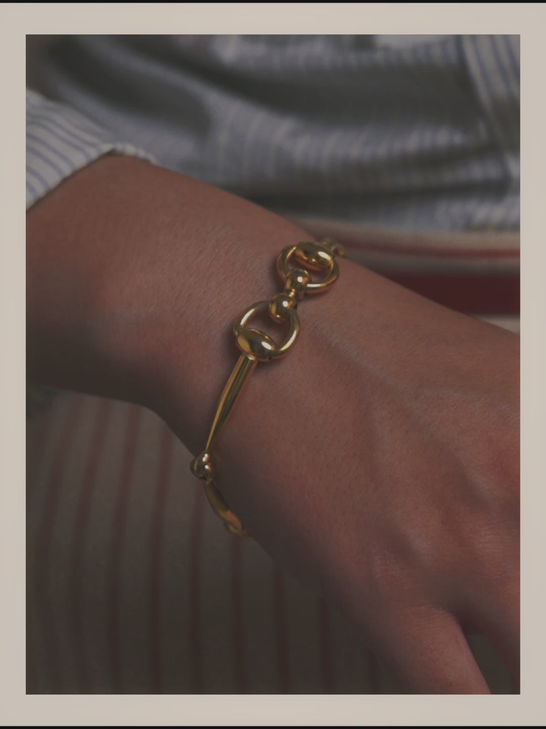 -SPECIAL- “CELINE” 70’s-80’s vintage horsebit link bracelet