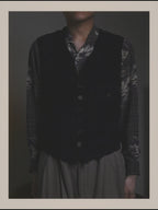 –SPECIAL– “ISSEY MIYAKE” 80’s-90’s crushed velvet utility vest