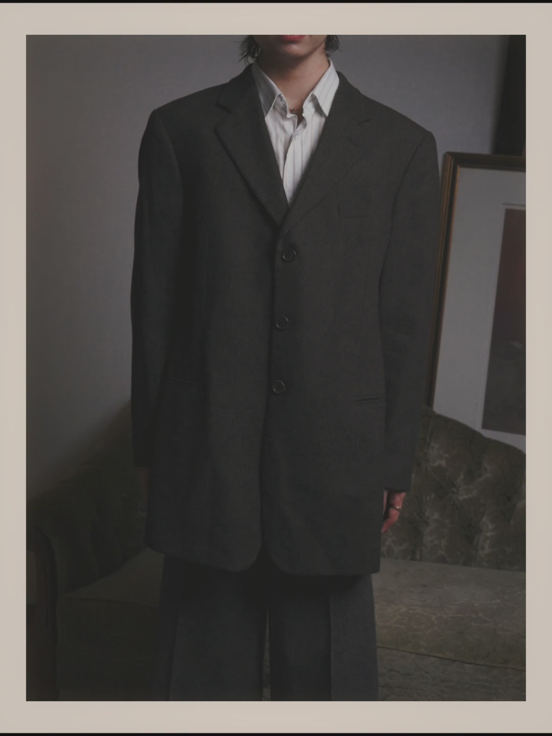-SPECIAL- "GIORGIO ARMANI" 90's-00's Relaxed single-breasted tailored jacket