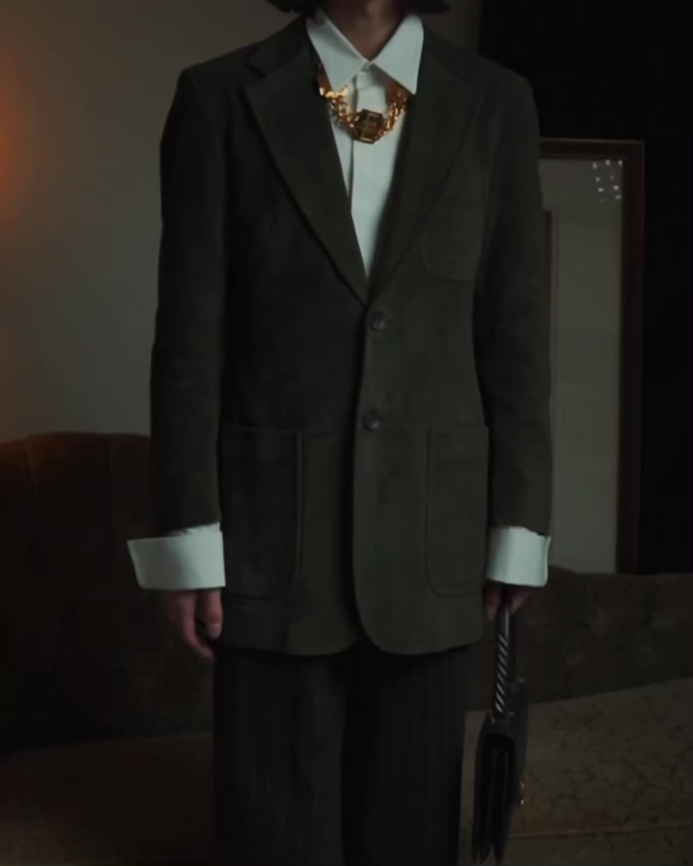 GUCCI トムフォード期 ブラックベルベット テーラードジャケット GUCCI (グッチ) - 90s トムフォードデザイン スエードテーラード
