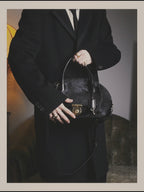 -SPECIAL- “Salvatore Ferragamo“ 90's-00's Gancini pony hair and leather dual-way boston bag