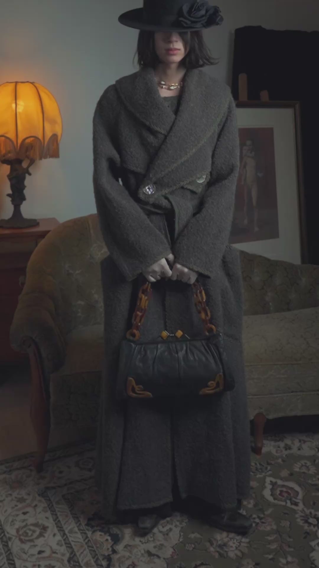 –SPECIAL– "FENDI"
Late 80s-early 90s oversized pile wool wrap coat