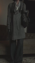 -SPECIAL- "Rick Owens" 13AW Ribbed leather zip-up jacket