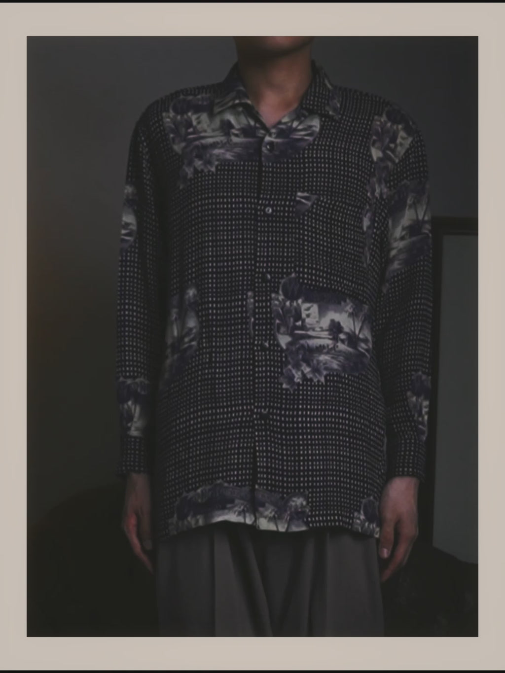 –SPECIAL– “Christian Dior” 80’s-90’s archival toile print shirt