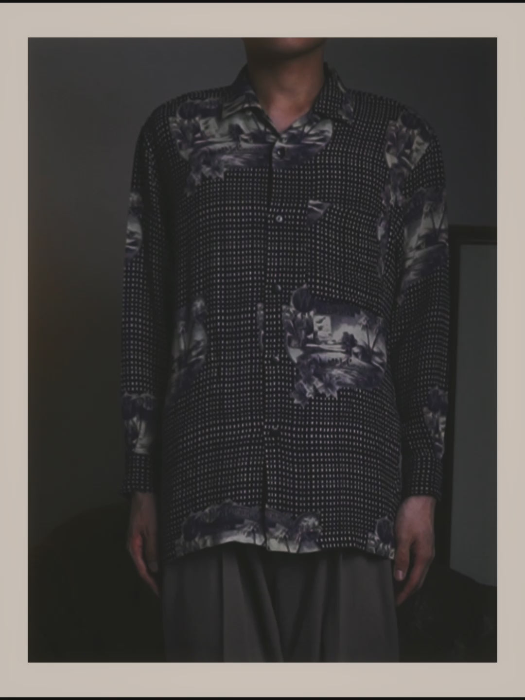 –SPECIAL– “Christian Dior” 80’s-90’s archival toile print shirt