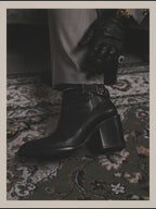 -SPECIAL- “BALENCIAGA” 2014-16’s Metal bar leather ankle boots