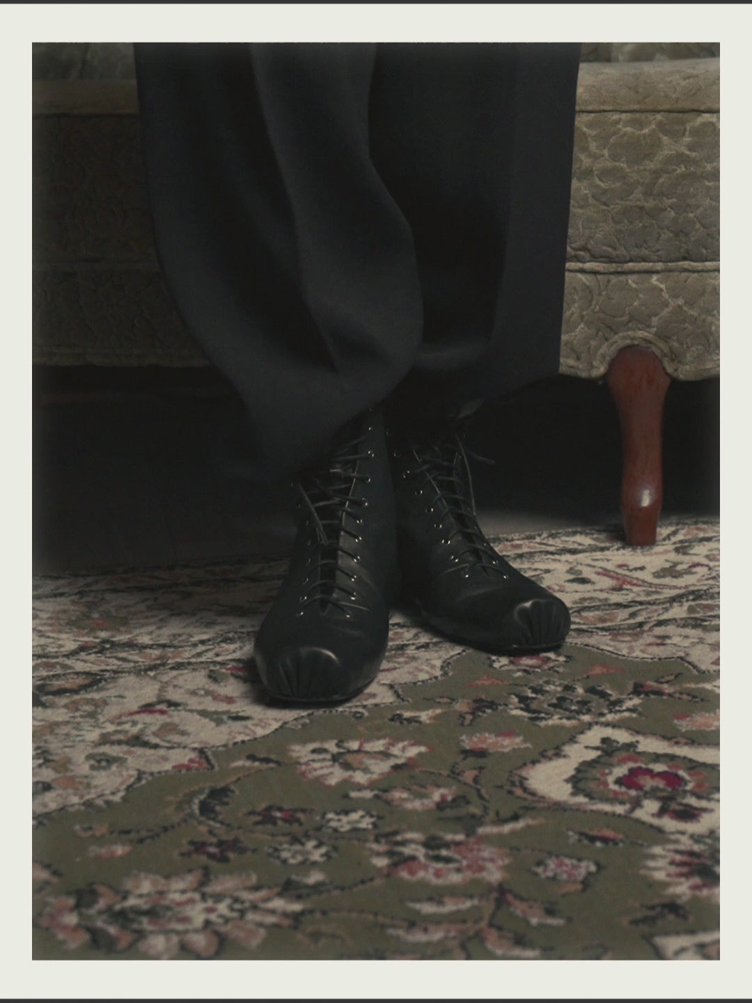 -SPECIAL- "JIL SANDER" 10's Sculptural gathered toe leather ankle boots