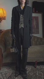 –SPECIAL– "CHANEL" 04SS sculpted princess-line wool crepe coat