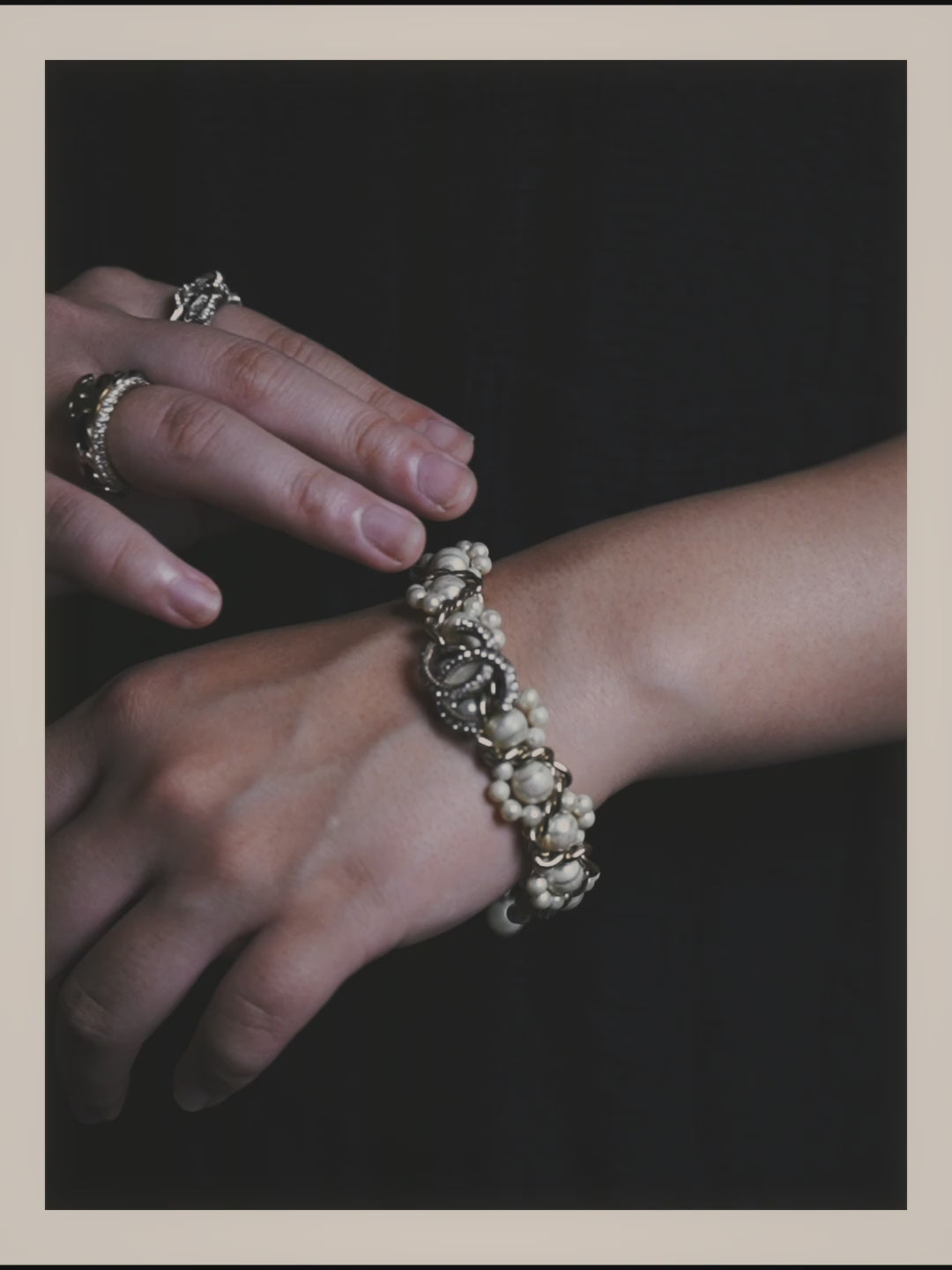 -SPECIAL- "CHANEL" Pearl embellished cc bracelet