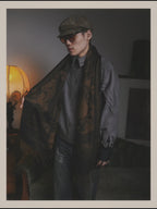 -SPECIAL- “LOEWE” 90’s-00’s Botanical anagram jacquard fringe stole