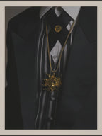 -SPECIAL- “HERMÈS” 90’s Sun face sculptural pendant necklace
