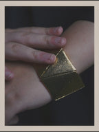 –SPECIAL– "Yves Saint Laurent" 80's-90's Sculptural geometric bracelet