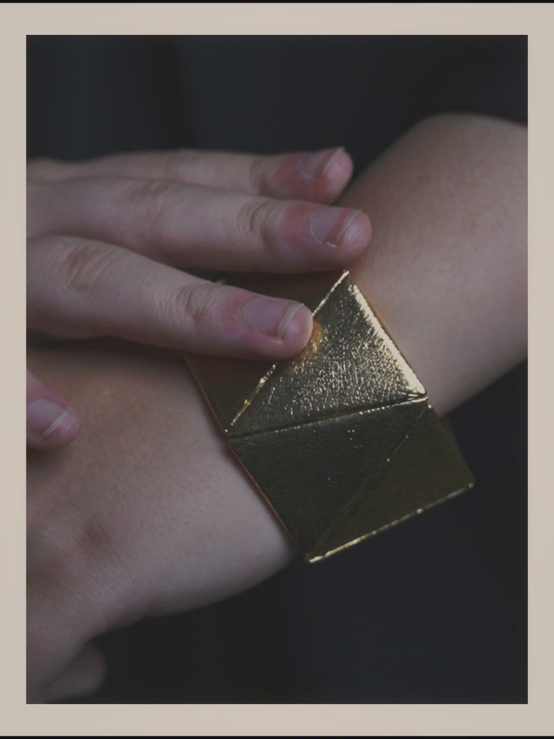 –SPECIAL– "Yves Saint Laurent" 80's-90's Sculptural geometric bracelet