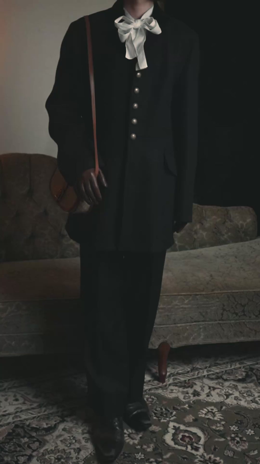 -SPECIAL- "GUCCI" 13'year-14'year Horse riding outfit motif velvet collar jacket