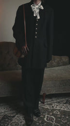 -SPECIAL- "GUCCI" 13'year-14'year Horse riding outfit motif velvet collar jacket