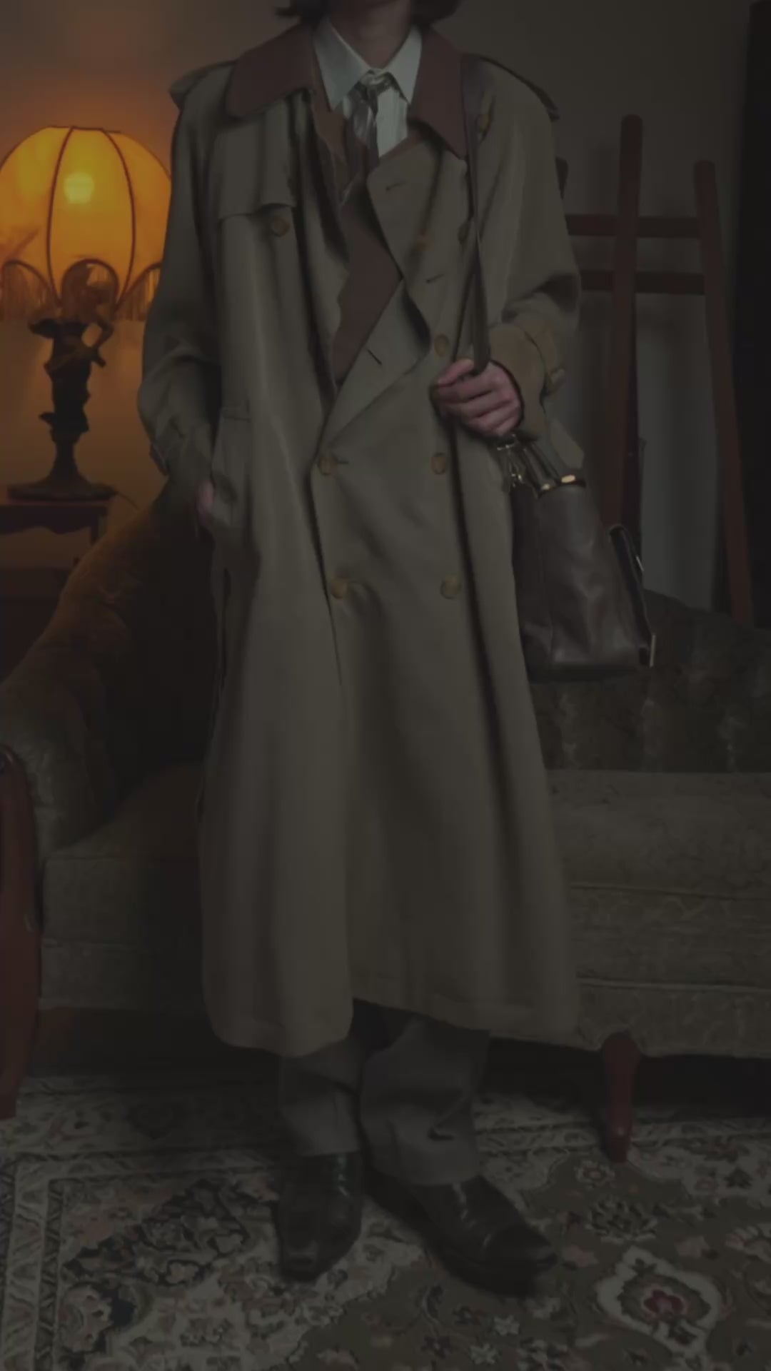 -SPECIAL- "Burberrys" 90's Collar switching two-tone trench coat