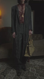 -SPECIAL- "CHANEL" 90's-00's Crushed velvet long dress