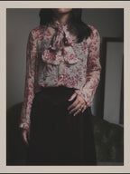 -SPECIAL- "GUCCI" 2010's-20's Romantic floral ruffle blouse