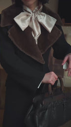 Bolso de marco con asa de madera de los años 90-00 de "GUCCI" - ESPECIAL -