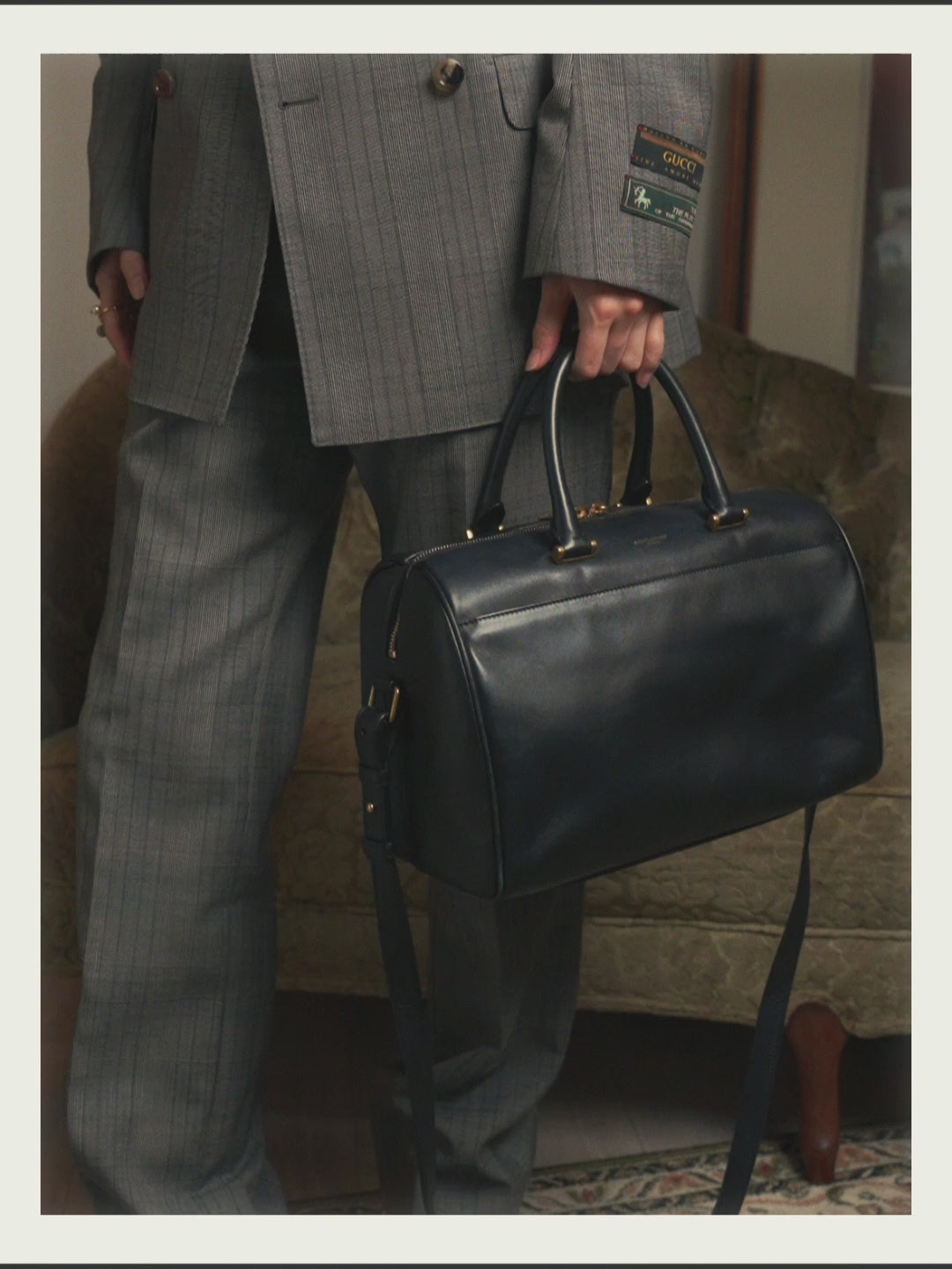 -SPECIAL- “Saint Laurent” 2012-2016 Classic Duffle 12 smooth calfskin bag
