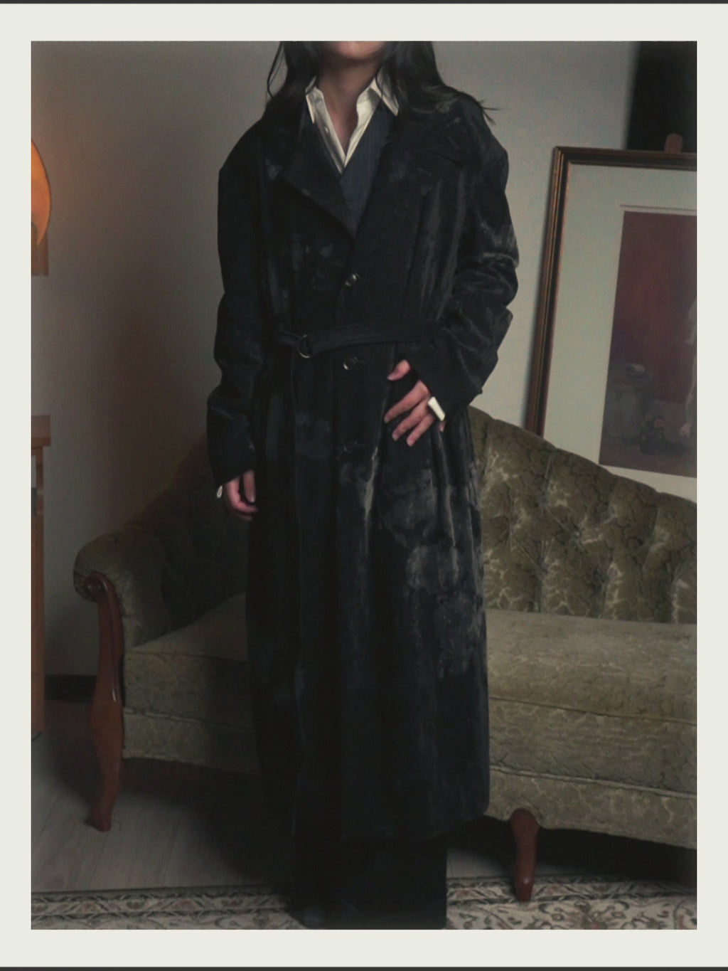 -SPECIAL- "Y’s" 2025's Discharge printed velvet long coat