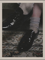 -SPECIAL- “Miu Miu” 2010’s Crystal embellished heel patent leather brogue shoes