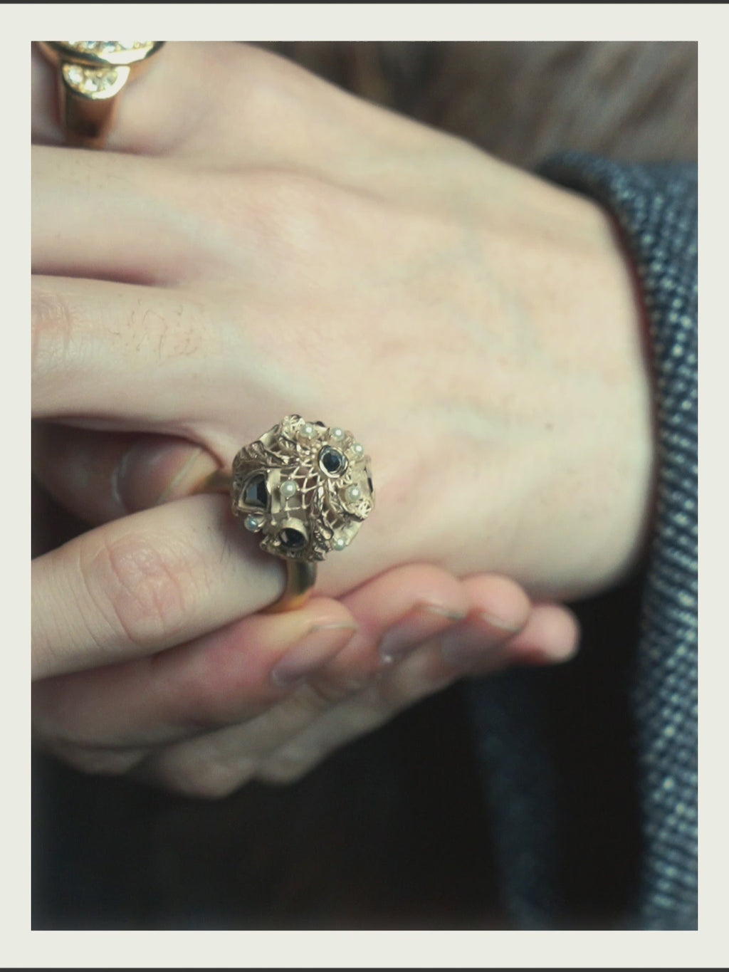 -SPECIAL- "Christian Dior" 10's-20's Sculptural clustered costume ring