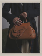 -SPECIAL- “Christian Dior” 2006-2007 Gaucho saddle leather two-way satchel
