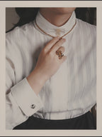 –SPECIAL– “Christian Dior” 80’s-90’s rope knot pearl drop necklace