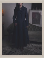 -SPECIAL- “Christian Dior” 2017 AW Navy double breasted A line long coat