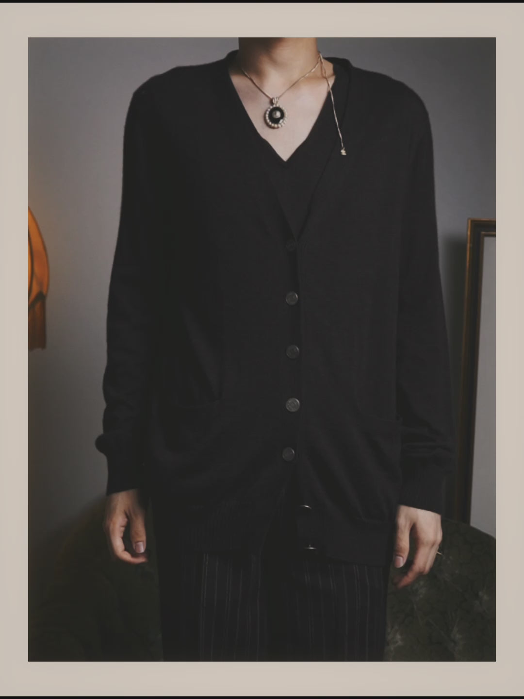 -SPECIAL- “HERMES” 00’s Cashmere cardigan and sleeveless knit twin set